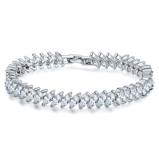 Marquise Cubic Zirconia Tennis Bracelet with AAA+ Cubic Zirconia