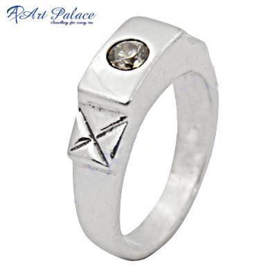 CZ Ring For Men And Women Cubic Zirconia Silver Ring Round Cz Rings