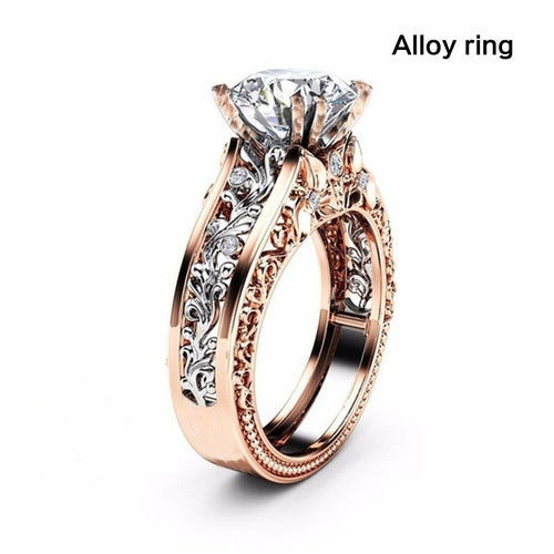 Stainless Steel Couples Rings Engagement Rings Rose Gold For Women Men
